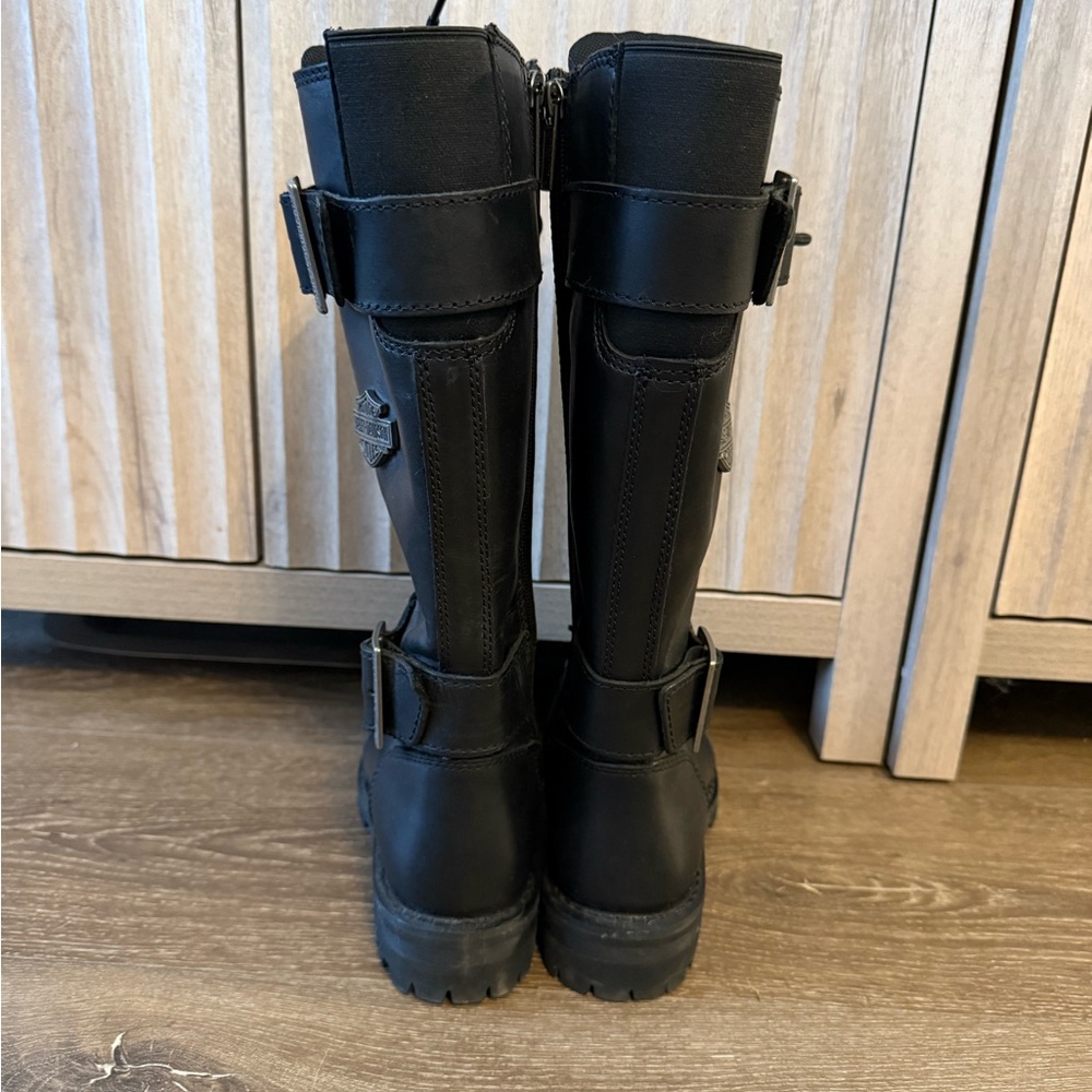 Harley-Davidson Black Moto Boots Lace Up 8.5 - Picture 5 of 8